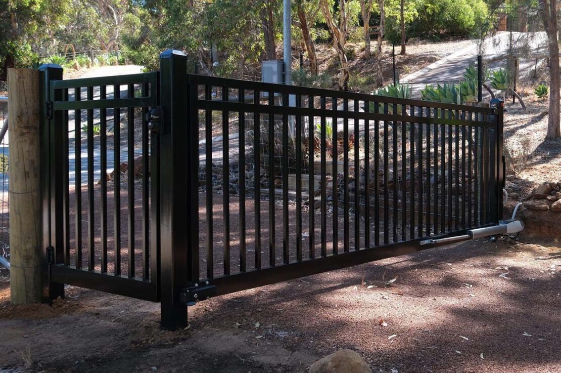 Automatic gate installation in Perth by Gate Master Australia on a residential driveway